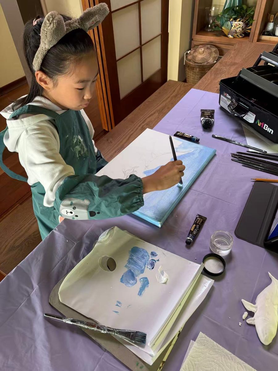 Shanni sketching the first layout of Rescue, Respect, Repeat